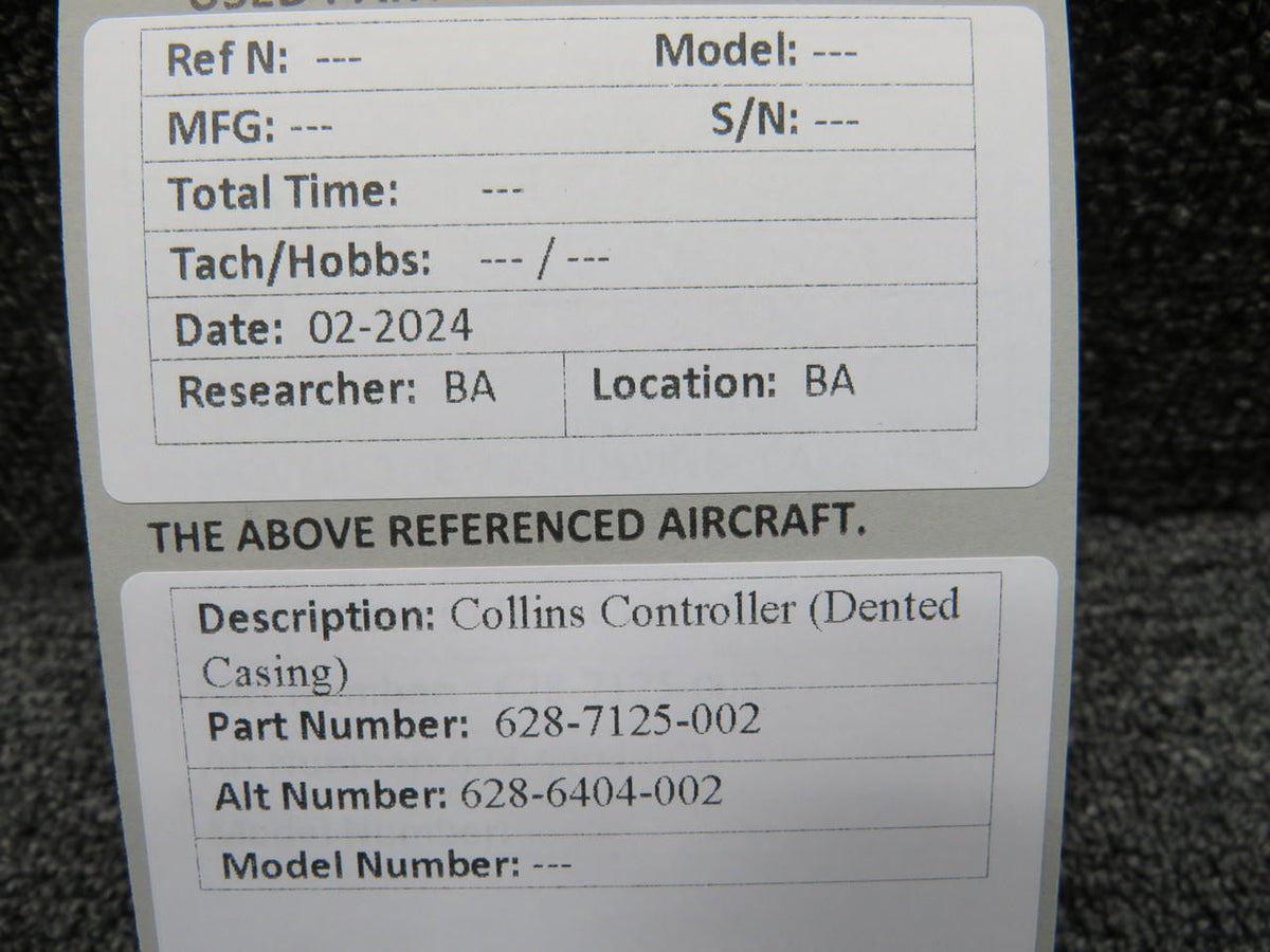 Collins 628-7125-002 (Alt: 628-6404-002) Collins Controller (Dented Casing)