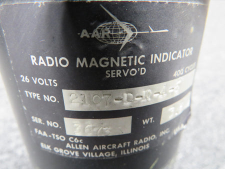 Allen 2107-D-E-A-6 Allen Aircraft Radio Magnetic Indicator (Worn Face) (26V)