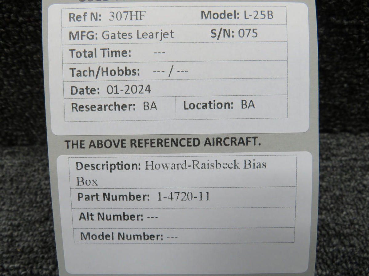 Howard-Raisbeck 1-4720-11 Howard-Raisbeck Bias Box