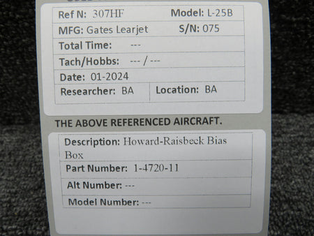 Howard-Raisbeck 1-4720-11 Howard-Raisbeck Bias Box