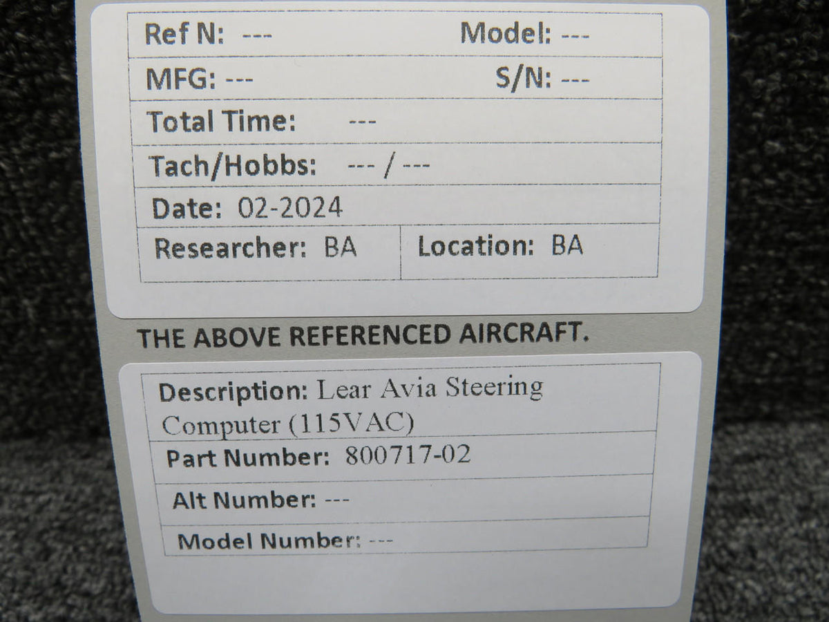 LEAR 800717-02 Lear Avia Steering Computer (115VAC)