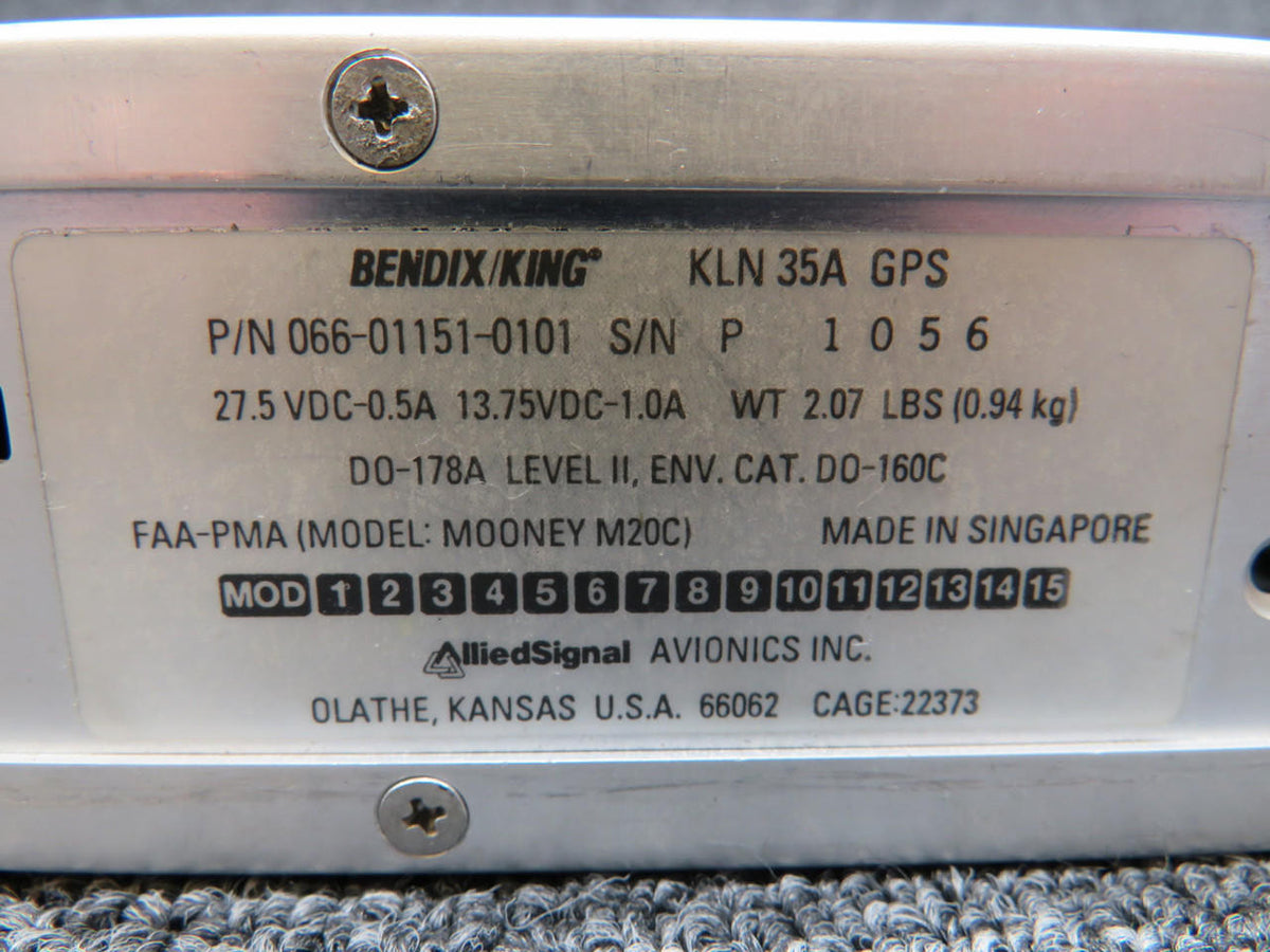 Bendix 066-01151-0101 (Alt: 066-01151-0101R-2) Bendix KLN-35A GPS (27.5V)