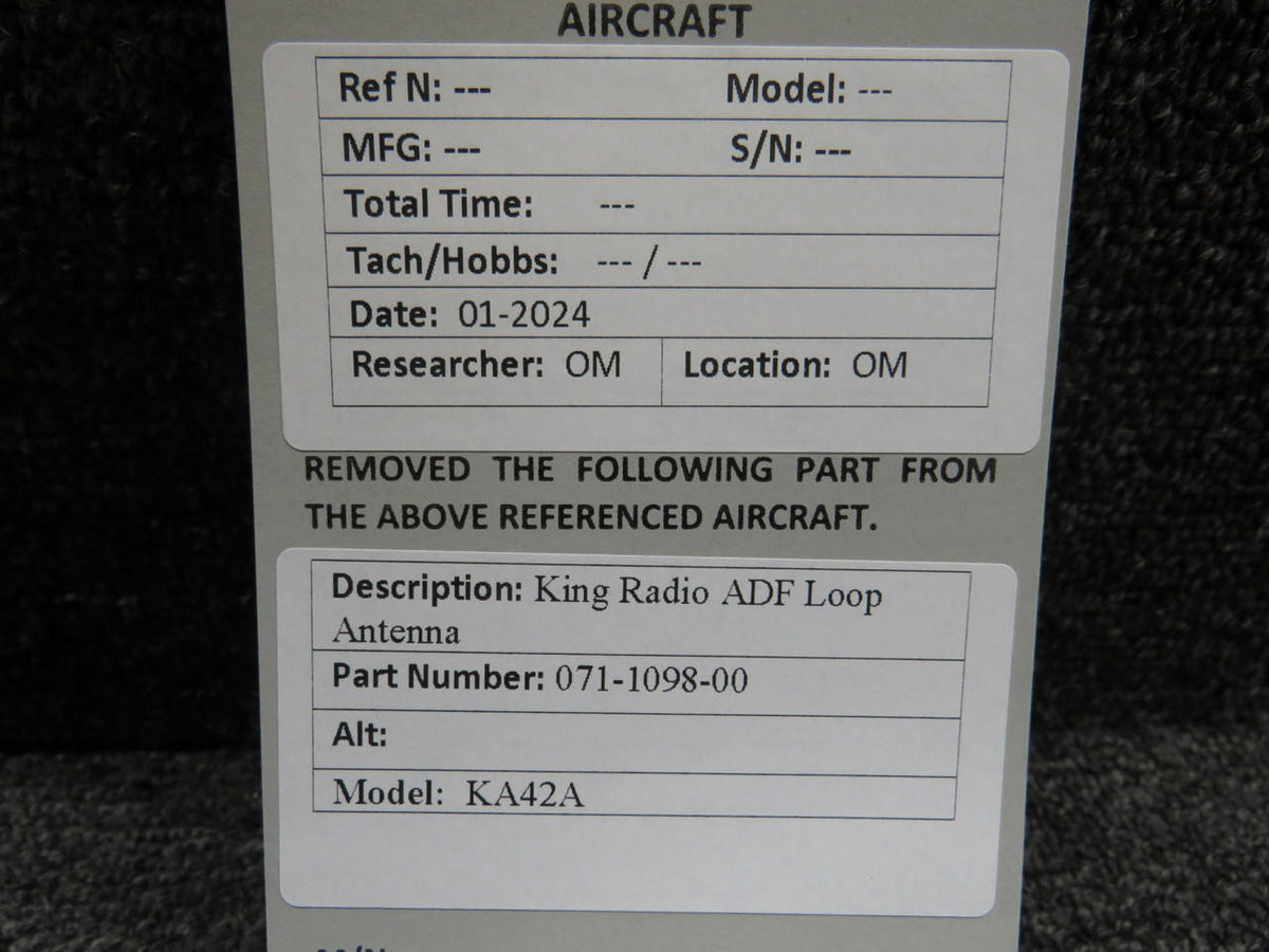 King Radio 071-1098-00 King Radio KA-42A ADF  Loop Antenna