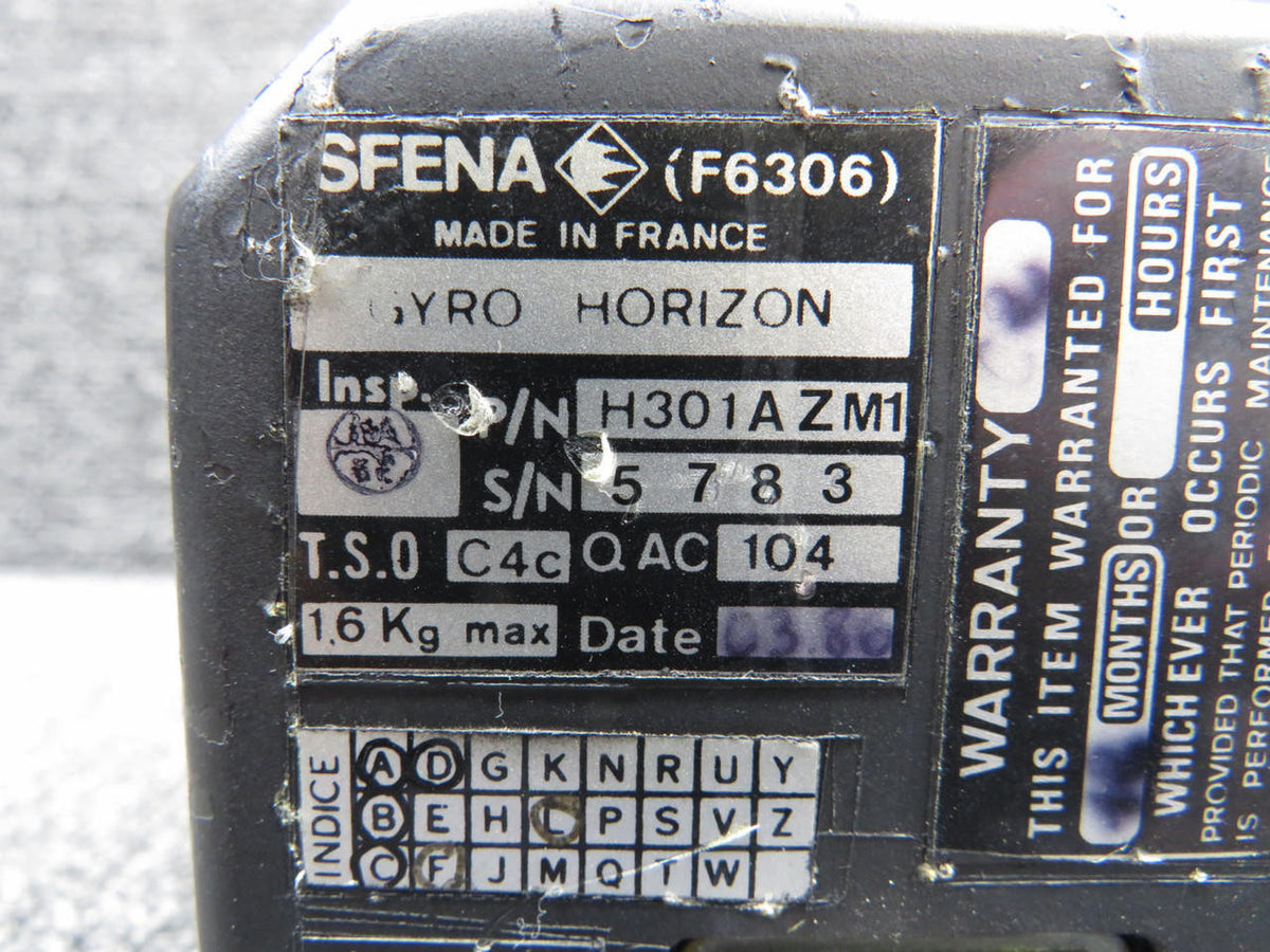 SFENA H301AZM1 SFENA Gyro Horizon Indicator with Modifications