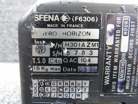 SFENA H301AZM1 SFENA Gyro Horizon Indicator with Modifications