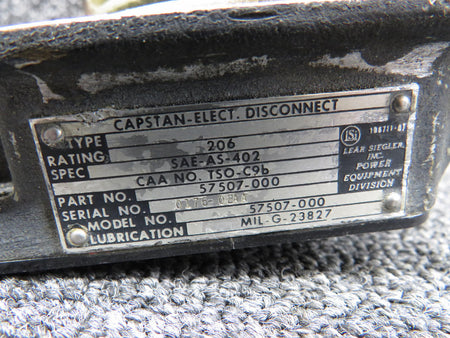 Lear Siegler 57507-000 Lear Siegler Capstan-Electric Disconnect
