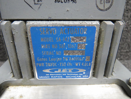J.E.T 501-1067-02 (Alt: 6600163-2) J.E.T SA-142B Servo Actuator including Mods (28V)
