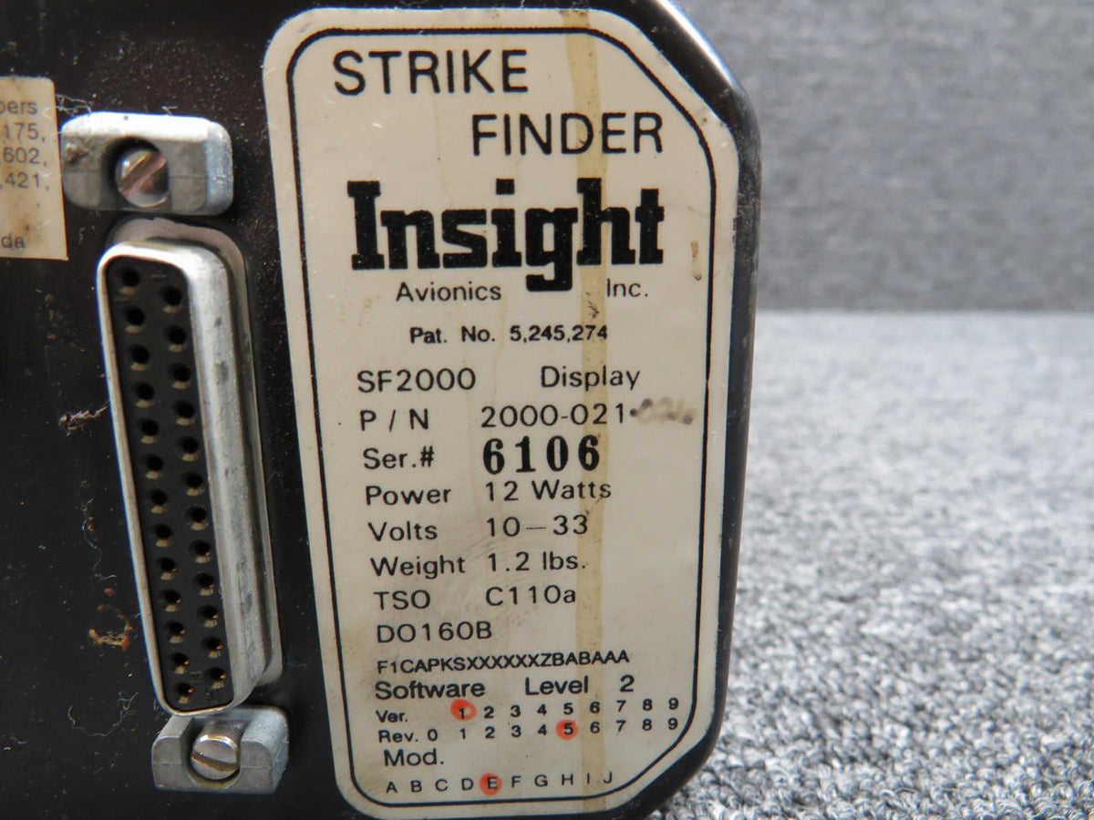 Insight Avionics 2000-021-026 Insight Avionics Strike Finder Display (Scratched and Dented Casing)