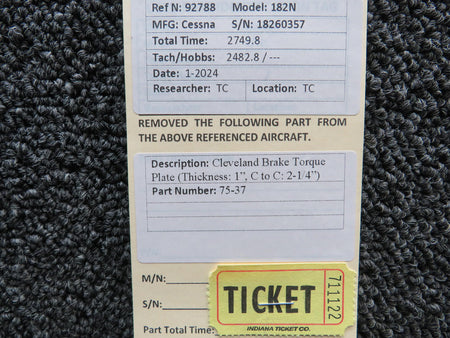 Cleveland 75-37 Cleveland Brake Torque Plate (Thickness: 1”, C to C: 2-1/4”)