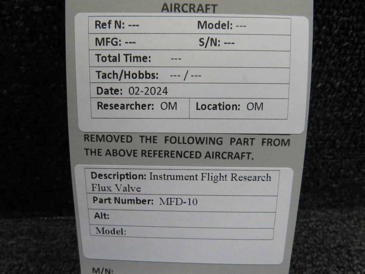 Instruments and Flight Research MFD-10 Instrument Flight Research Flux Valve