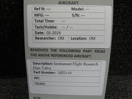 Instruments and Flight Research MFD-10 Instrument Flight Research Flux Valve