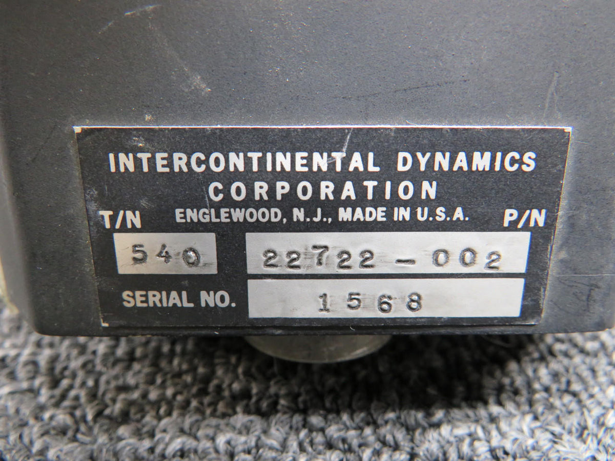 Intercontinental 22722-002 Intercontinental Dynamics Altitude Indicator with Mods (Worn Face)
