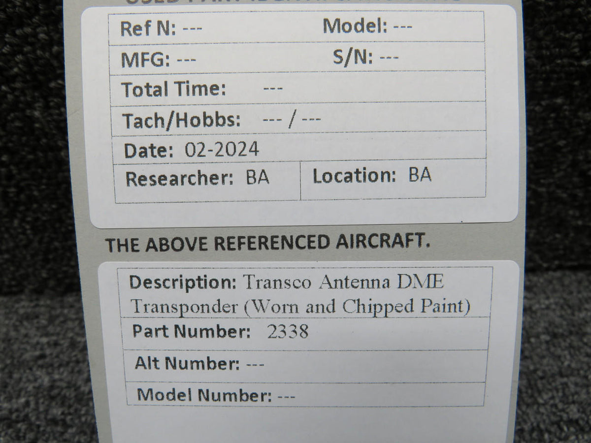 transco 2338 Transco Antenna DME Transponder (Worn and Chipped Paint)
