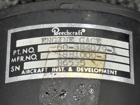 Aircraft Instruments 18B1000-3 (Alt: 60-384079-1) Aircraft Instrument Tri-Engine Indicator with Probe