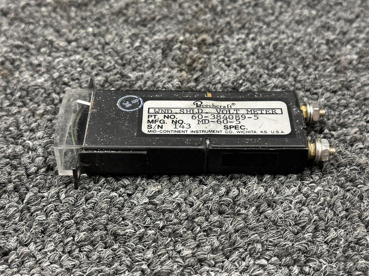 Mid-Continent MD-60-5 (Alt: 60-384089-5) Mid-Continent Windshield Voltmeter Indicator