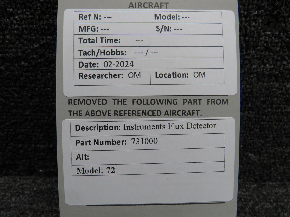 Instruments Inc 731000 Instruments 72 Flux Detector