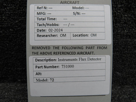 Instruments Inc 731000 Instruments 72 Flux Detector