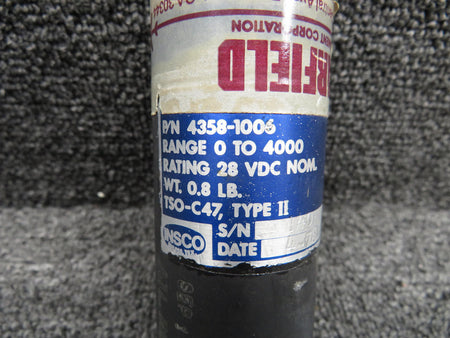Insco 4358-1006 Insco Hydraulic Pressure Indicator
