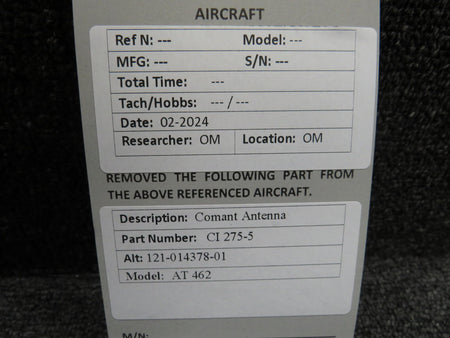 Comant Industries CI 275-5 (Alt: 121-014378-01) Comant AT-462 Antenna