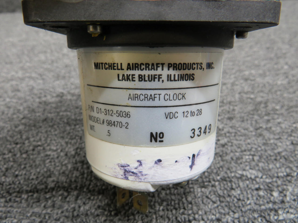 Mitchell D1-312-5036 Mitchell 98470-2 Aircraft Clock (12-28V)