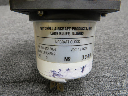 Mitchell D1-312-5036 Mitchell 98470-2 Aircraft Clock (12-28V)
