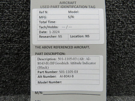 BF Goodrich  501-1105-03 BF Goodrich AI-804J-B Attitude Gyroscope Indicator (Black)