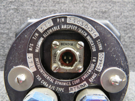Intercontinental Dynamics Corp. 24030-314 Intercontinental Dynamics Max Allowable Airspeed Mach Indicator
