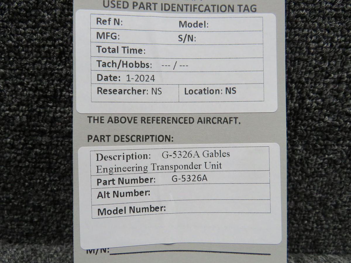 Gables G-5326A Gables Engineering Transponder Unit