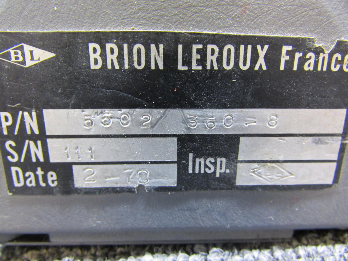 Brion Leroux 5502-360-8 Brion Leroux Hyd Quantity-Pressure Indicator with Modifications