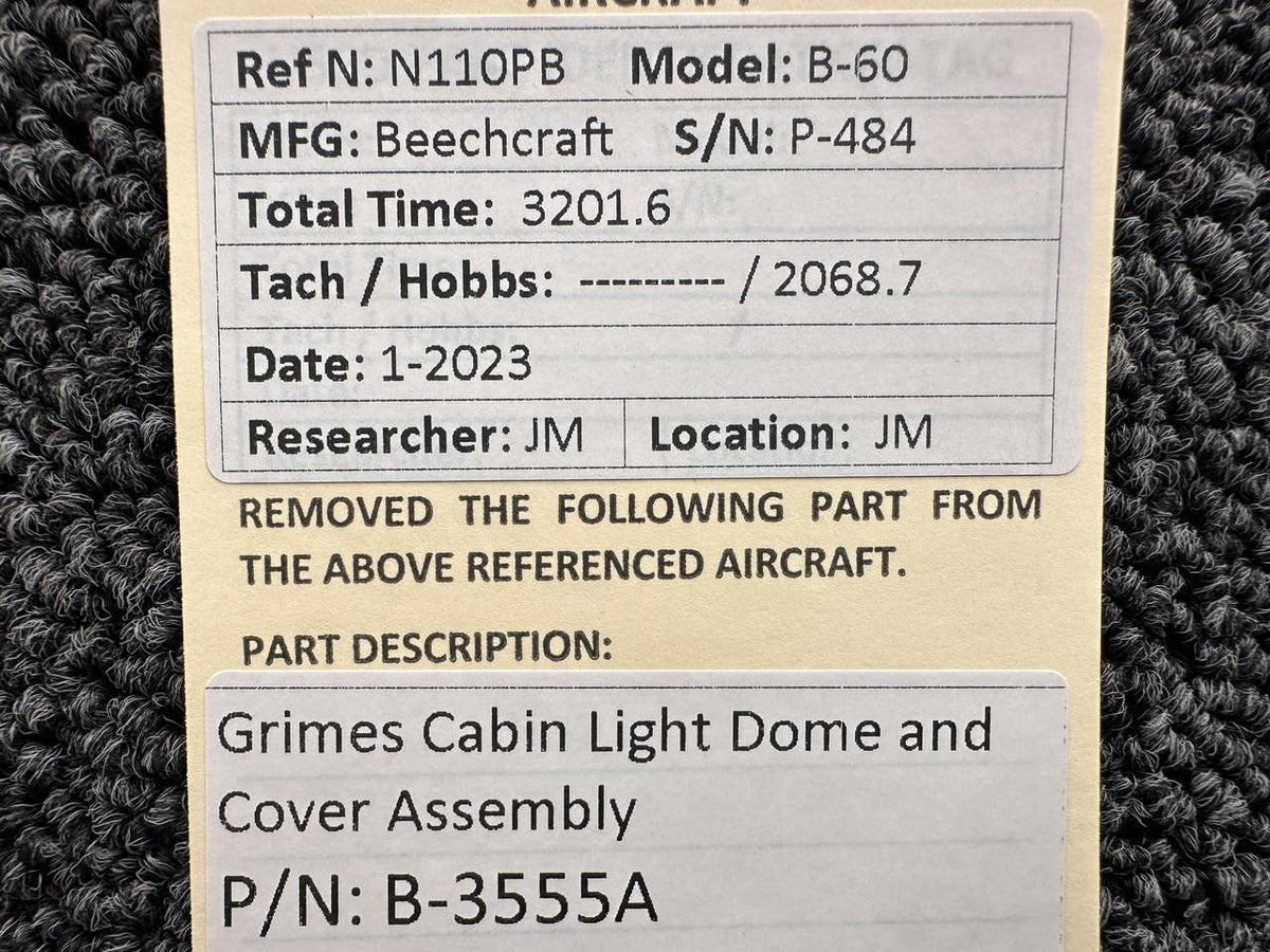 Grimes B-3555A Grimes Cabin Light Dome and Cover Assembly
