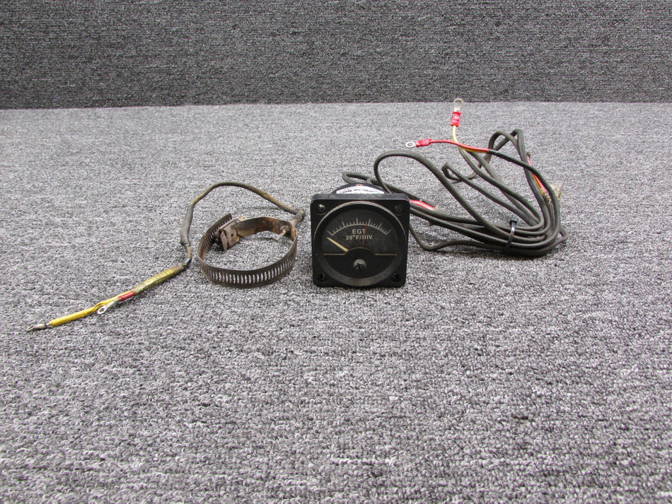 Alcor Exhaust Gas Temperature Indicator w Probe (Worn Wire Casing)