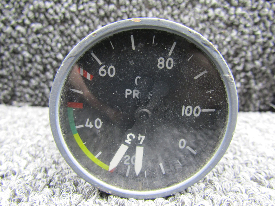 SRDW-14B (Alt: NP-145-D) US Gauge Dual Oil Pressure Indicator (0-100 PSI)