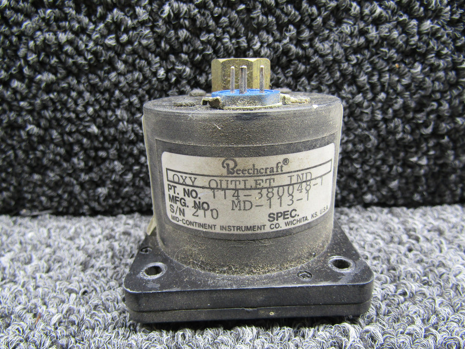 MD-113-1 (Alt: 114-380048-1) Mid-Continent Oxygen Outlet Indicator