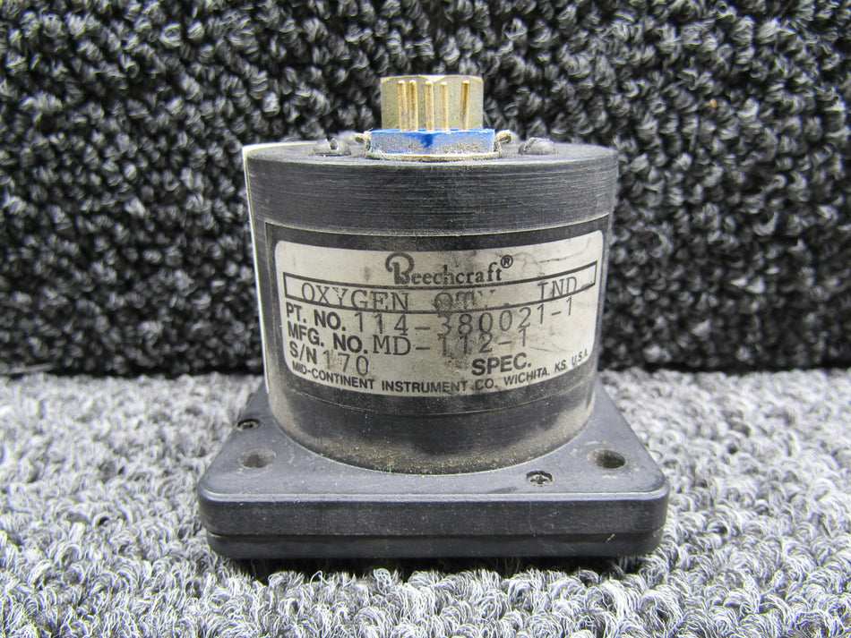 MD-112-1 (Alt: 114-380021-1) Mid-Continent Oxygen Qty Indicator