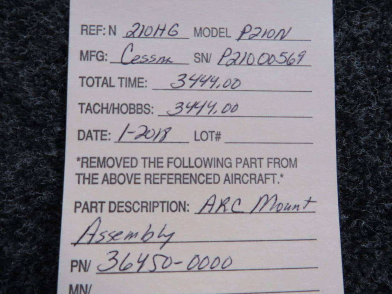 36450-0000 Cessna P210N ARC Mount Assembly – BAS Part Sales