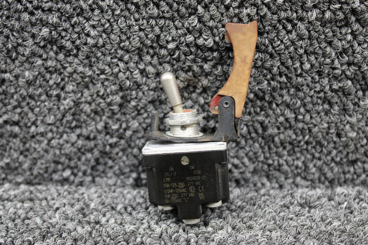 2TL1-3 (Alt: MS24524-23) Honeywell Toggle Switch with Guard (125