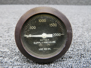 800435 Oxygen Supply Pressure Indicator (Black) (Scratched Face)