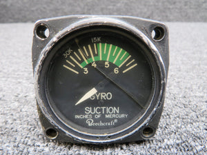 50-384042-9 Aircraft Instruments Gyro Suction Indicator (Cracked Screen)