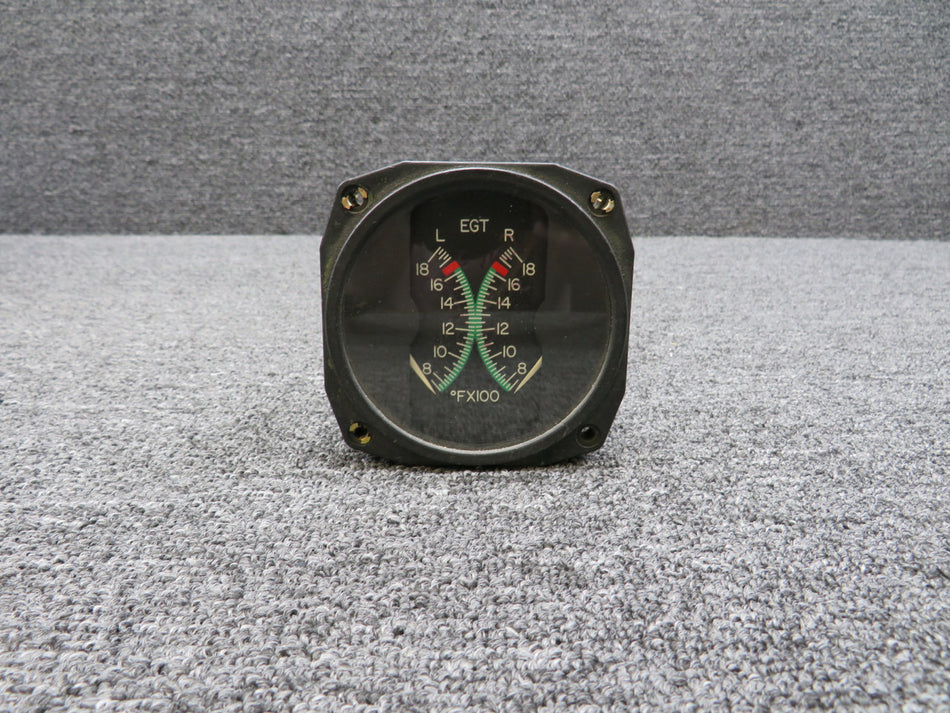 R-10-T Radair Dual Exhaust Gas Temperature Indicator (Glass Face)