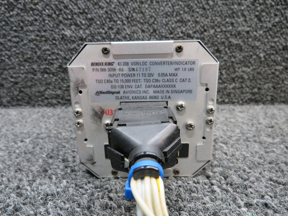 066-3056-02 Bendix King VOR, LOC, Converter Indicator w Mod (No Knob) (11-33V)