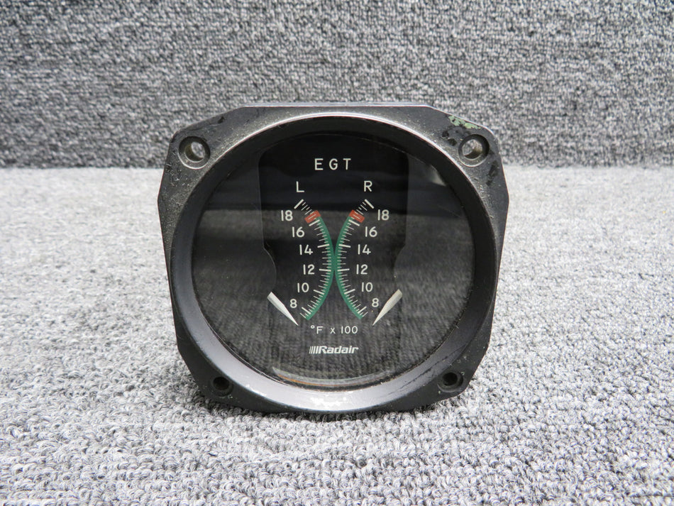 R-10-T Radair Exhaust Gas Temperature Indicator with Modifications (Glass Face)