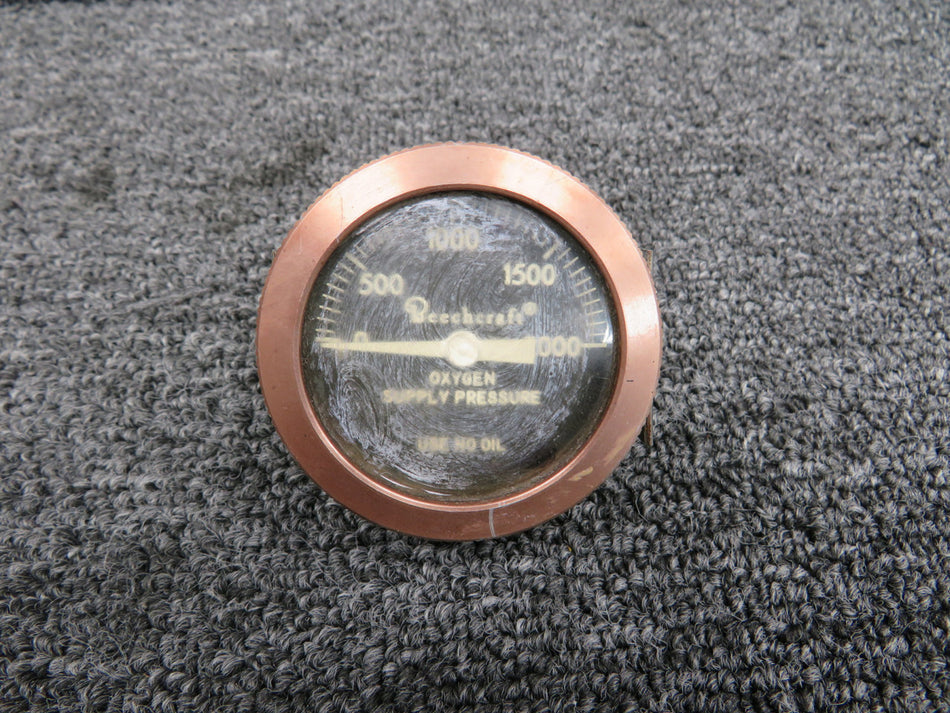 800322 Beechcraft Oxygen Supply Pressure Gauge (Cloudy)