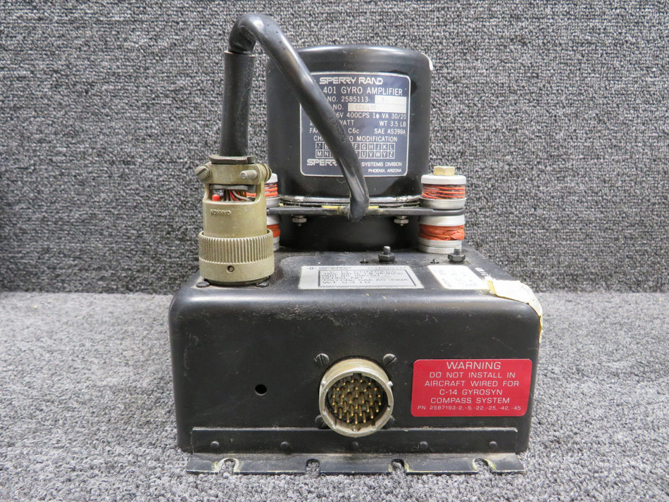 2587194-904 Sperry Synchronizer Assembly with Gyro Amplifier & Gyrosyn Compass