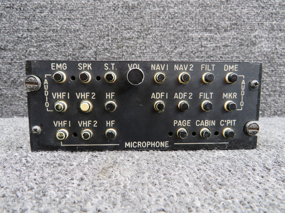 M-1035B-1 Smith Avionics Audio Control Panel (Black) (28V)