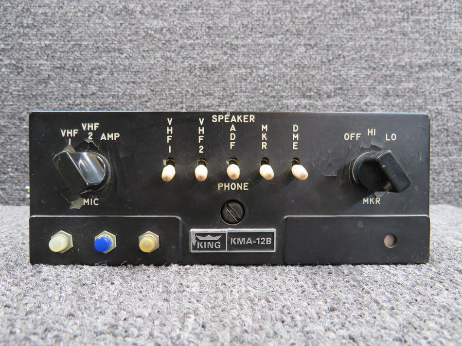 069-1012-00 King Radio KMA-12B Marker Beacon Receiver with Broken Face