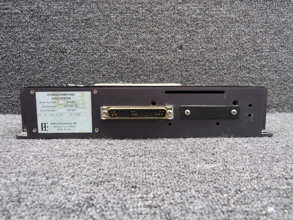 990-3081-007 Baker M3081F Stereo, Chime, Page Audio System (28V)