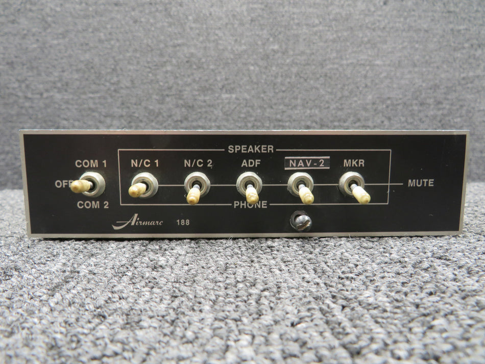 Airmarc 188 Communication Selector Panel (Black and Silver)