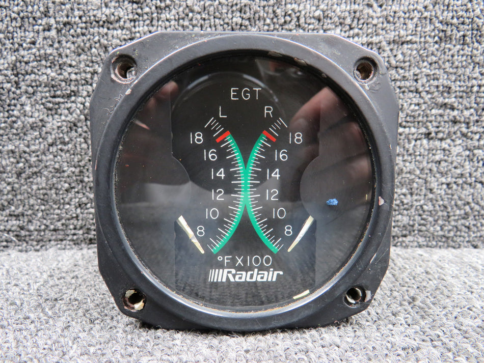 R-10-T Radair Dual Exhaust Gas Temperature Indicator (Large Print)