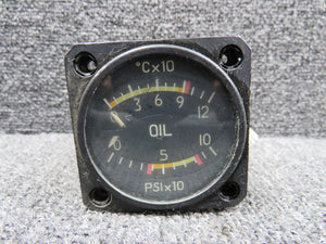1424047 Saint Chamond Dual Oil Pressure Indicator