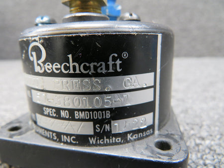 Instruments Inc 437-4-1 Instruments Pneumatic Pressure Indicator (Worn Mount)